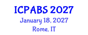 International Conference on Psychological and Behavioural Sciences (ICPABS) January 18, 2027 - Rome, Italy
