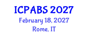 International Conference on Psychological and Behavioural Sciences (ICPABS) February 18, 2027 - Rome, Italy
