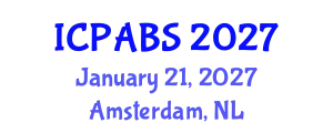 International Conference on Psychological and Behavioural Sciences (ICPABS) January 21, 2027 - Amsterdam, Netherlands