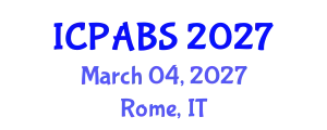 International Conference on Psychological and Behavioural Sciences (ICPABS) March 04, 2027 - Rome, Italy