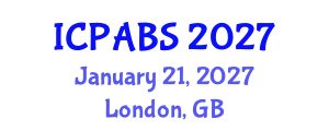 International Conference on Psychological and Behavioural Sciences (ICPABS) January 21, 2027 - London, United Kingdom