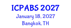 International Conference on Psychological and Behavioural Sciences (ICPABS) January 18, 2027 - Bangkok, Thailand