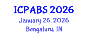 International Conference on Psychological and Behavioural Sciences (ICPABS) January 26, 2026 - Bengaluru, India