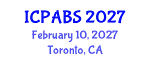 International Conference on Psychological and Behavioural Sciences (ICPABS) February 10, 2027 - Toronto, Canada