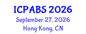 International Conference on Psychological and Behavioural Sciences (ICPABS) September 27, 2026 - Hong Kong, China