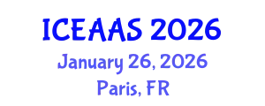 International Conference on Economic and Administrative Sciences (ICEAAS) January 26, 2026 - Paris, France