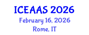 International Conference on Economic and Administrative Sciences (ICEAAS) February 16, 2026 - Rome, Italy
