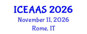 International Conference on Economic and Administrative Sciences (ICEAAS) November 11, 2026 - Rome, Italy
