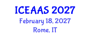 International Conference on Economic and Administrative Sciences (ICEAAS) February 18, 2027 - Rome, Italy