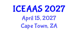 International Conference on Economic and Administrative Sciences (ICEAAS) April 15, 2027 - Cape Town, South Africa