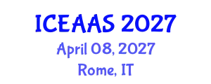 International Conference on Economic and Administrative Sciences (ICEAAS) April 08, 2027 - Rome, Italy