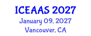 International Conference on Economic and Administrative Sciences (ICEAAS) January 09, 2027 - Vancouver, Canada