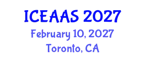 International Conference on Economic and Administrative Sciences (ICEAAS) February 10, 2027 - Toronto, Canada
