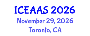 International Conference on Economic and Administrative Sciences (ICEAAS) November 29, 2026 - Toronto, Canada
