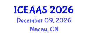 International Conference on Economic and Administrative Sciences (ICEAAS) December 09, 2026 - Macau, China