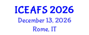 International Conference on Economic and Financial Sciences (ICEAFS) December 13, 2026 - Rome, Italy