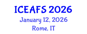International Conference on Economic and Financial Sciences (ICEAFS) January 12, 2026 - Rome, Italy