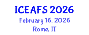 International Conference on Economic and Financial Sciences (ICEAFS) February 16, 2026 - Rome, Italy