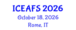 International Conference on Economic and Financial Sciences (ICEAFS) October 18, 2026 - Rome, Italy