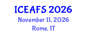 International Conference on Economic and Financial Sciences (ICEAFS) November 11, 2026 - Rome, Italy