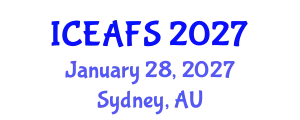International Conference on Economic and Financial Sciences (ICEAFS) January 28, 2027 - Sydney, Australia