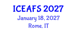 International Conference on Economic and Financial Sciences (ICEAFS) January 18, 2027 - Rome, Italy