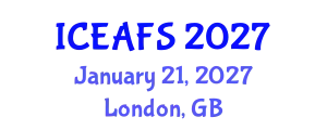 International Conference on Economic and Financial Sciences (ICEAFS) January 21, 2027 - London, United Kingdom