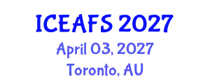 International Conference on Economic and Financial Sciences (ICEAFS) April 03, 2027 - Toronto, Australia