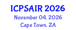 International Conference on Political Sciences and International Relations (ICPSAIR) November 04, 2026 - Cape Town, South Africa