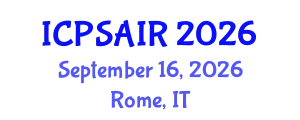 International Conference on Political Sciences and International Relations (ICPSAIR) September 16, 2026 - Rome, Italy