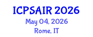 International Conference on Political Sciences and International Relations (ICPSAIR) May 04, 2026 - Rome, Italy
