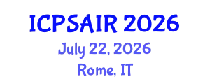 International Conference on Political Sciences and International Relations (ICPSAIR) July 22, 2026 - Rome, Italy