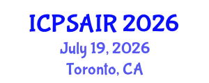 International Conference on Political Sciences and International Relations (ICPSAIR) July 19, 2026 - Toronto, Canada
