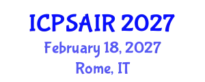 International Conference on Political Sciences and International Relations (ICPSAIR) February 18, 2027 - Rome, Italy