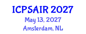 International Conference on Political Sciences and International Relations (ICPSAIR) May 13, 2027 - Amsterdam, Netherlands