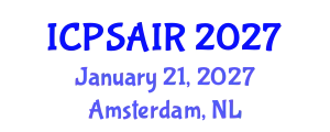 International Conference on Political Sciences and International Relations (ICPSAIR) January 21, 2027 - Amsterdam, Netherlands