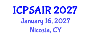 International Conference on Political Sciences and International Relations (ICPSAIR) January 16, 2027 - Nicosia, Cyprus