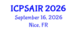 International Conference on Political Sciences and International Relations (ICPSAIR) September 16, 2026 - Nice, France