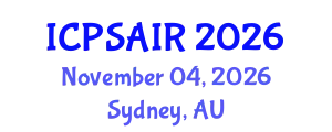 International Conference on Political Sciences and International Relations (ICPSAIR) November 04, 2026 - Sydney, Australia