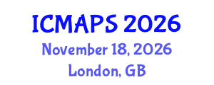International Conference on Mathematical and Physical Sciences (ICMAPS) November 18, 2026 - London, United Kingdom