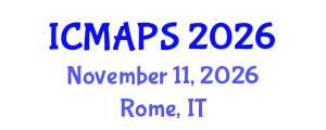 International Conference on Mathematical and Physical Sciences (ICMAPS) November 11, 2026 - Rome, Italy