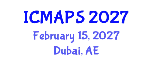 International Conference on Mathematical and Physical Sciences (ICMAPS) February 15, 2027 - Dubai, United Arab Emirates