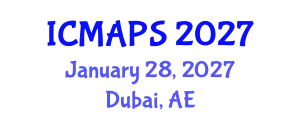 International Conference on Mathematical and Physical Sciences (ICMAPS) January 28, 2027 - Dubai, United Arab Emirates