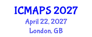 International Conference on Mathematical and Physical Sciences (ICMAPS) April 22, 2027 - London, United Kingdom