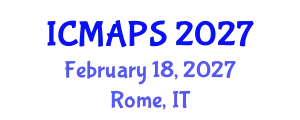 International Conference on Mathematical and Physical Sciences (ICMAPS) February 18, 2027 - Rome, Italy