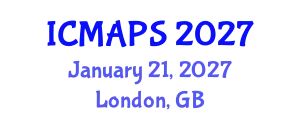 International Conference on Mathematical and Physical Sciences (ICMAPS) January 21, 2027 - London, United Kingdom