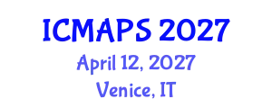 International Conference on Mathematical and Physical Sciences (ICMAPS) April 12, 2027 - Venice, Italy