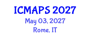 International Conference on Mathematical and Physical Sciences (ICMAPS) May 03, 2027 - Rome, Italy