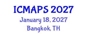 International Conference on Mathematical and Physical Sciences (ICMAPS) January 18, 2027 - Bangkok, Thailand