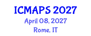 International Conference on Mathematical and Physical Sciences (ICMAPS) April 08, 2027 - Rome, Italy